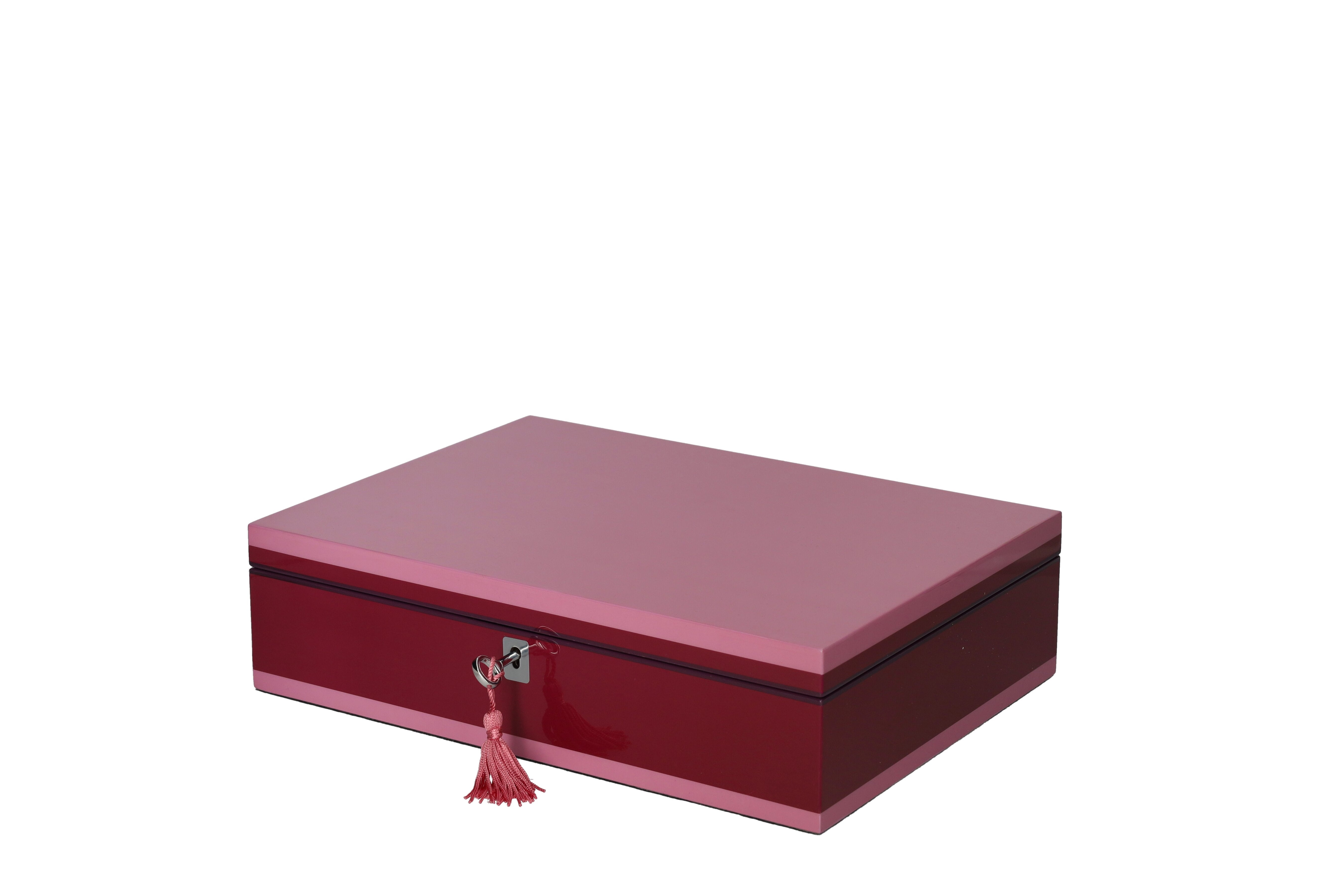 Schmuckbox M - Rosa/Beere