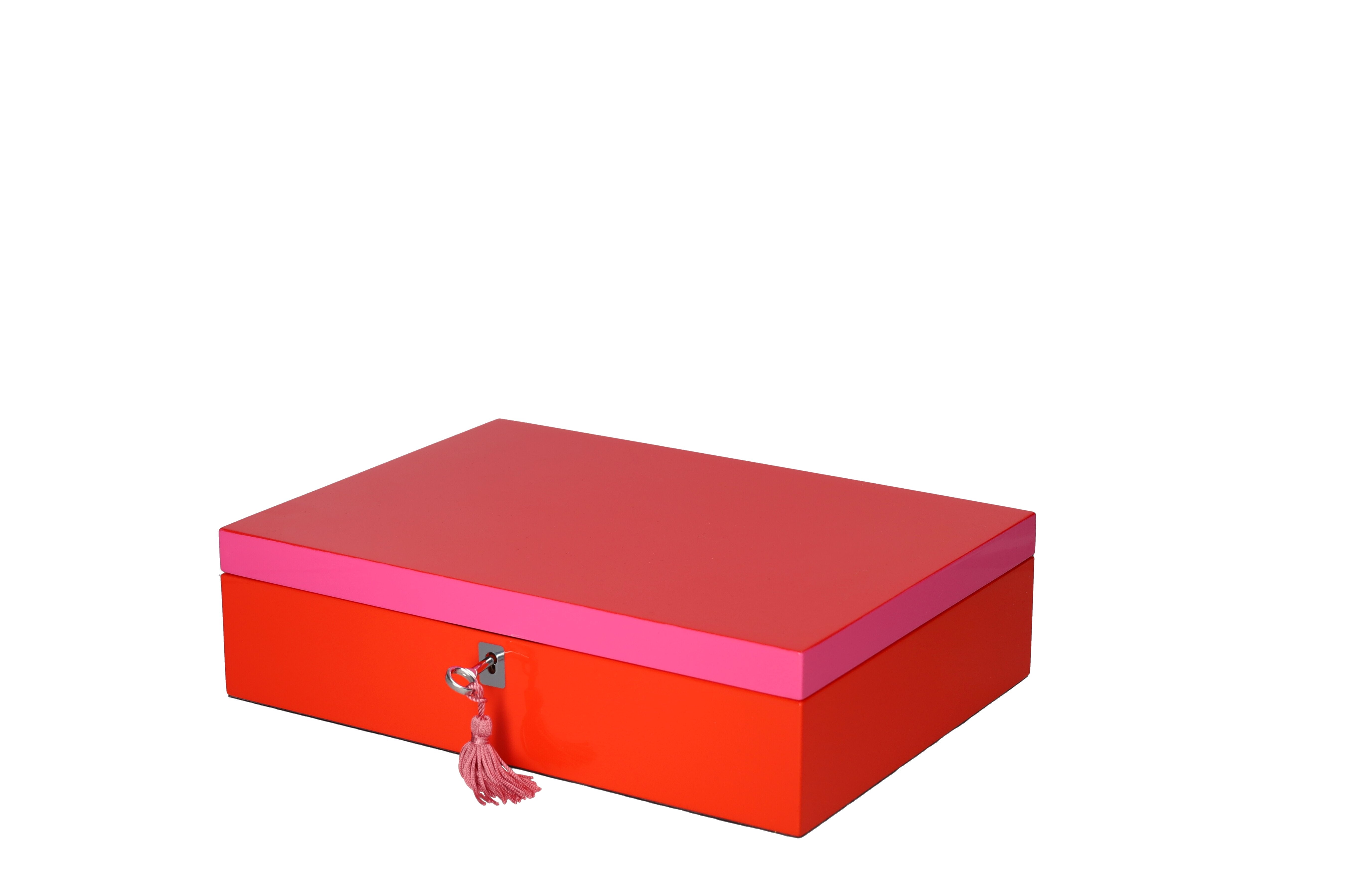 Schmuckbox M - Rot/Pink