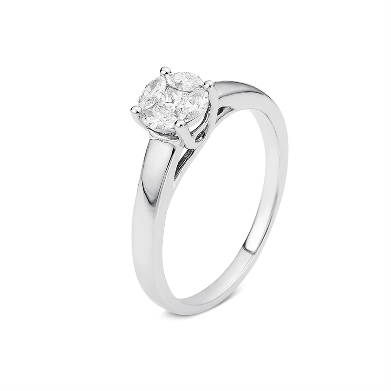 Illusion Classic Ring Weißgold 18kt Ref-1A213