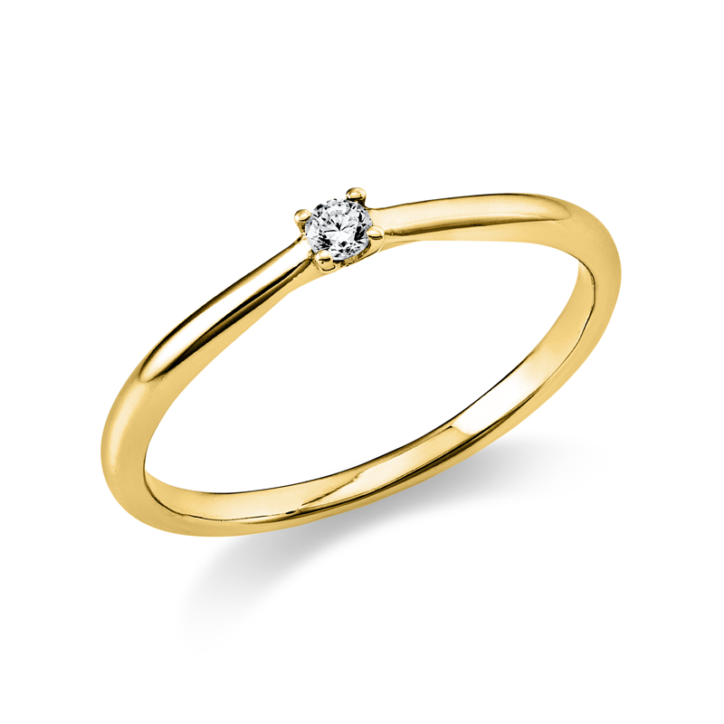 Solitaire Ring Weißgold 18kt 0,05ct