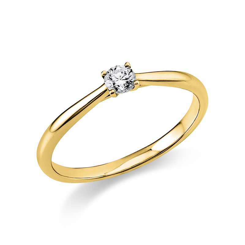 Solitaire Ring Weißgold 18kt 0,15ct