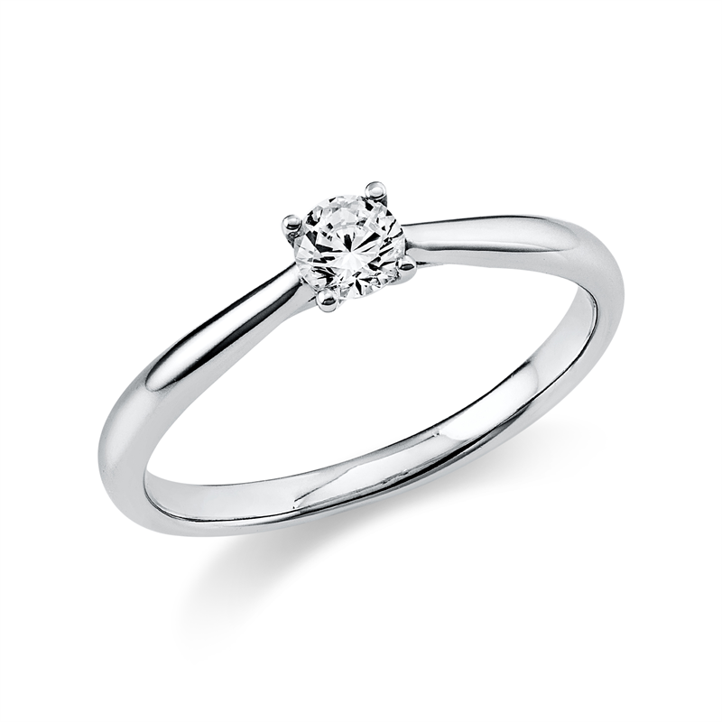 Solitaire Ring Weißgold 18kt 0,2ct