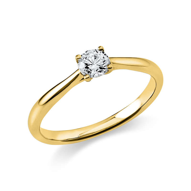 Solitaire Ring Gelbgold 14kt 0,3ct