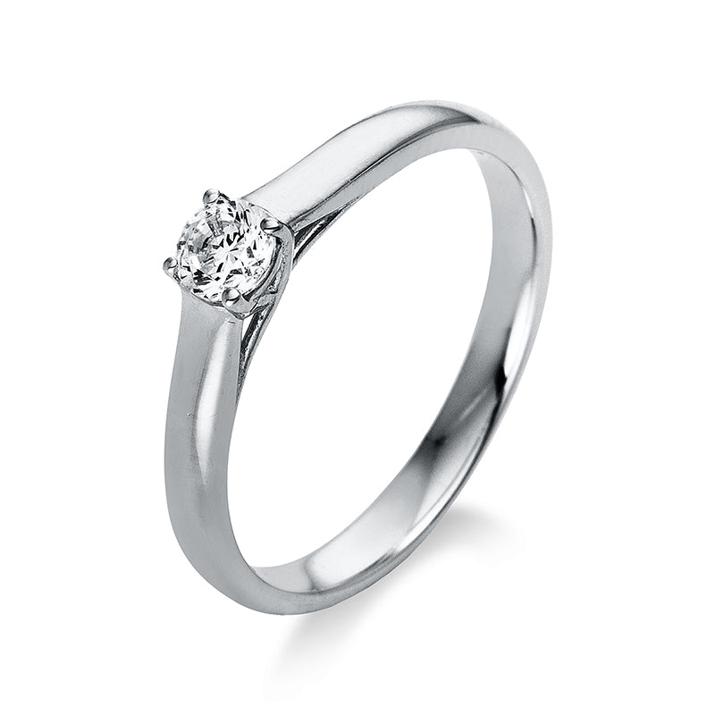 Solitaire Ring Weißgold 18kt 0,2ct