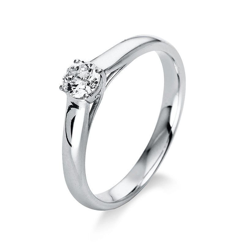 Solitaire Ring Weißgold 18kt 0,3ct