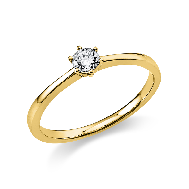 Solitaire Ring Weißgold 14kt 0,2ct