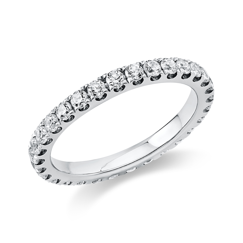 Memoire voll Ring Weißgold 18kt 0,99ct