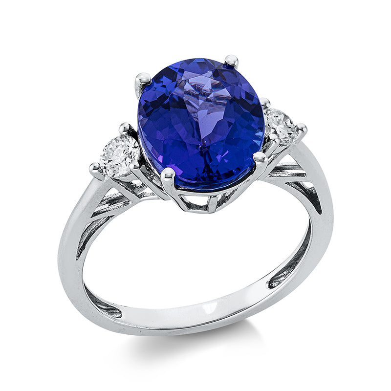 Farbstein Classic Ring Weißgold 14kt 0,28ct