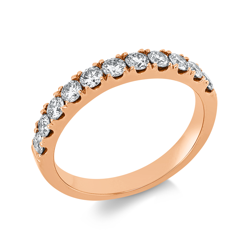 Memoire halb Ring Rotgold 18kt 0,7ct