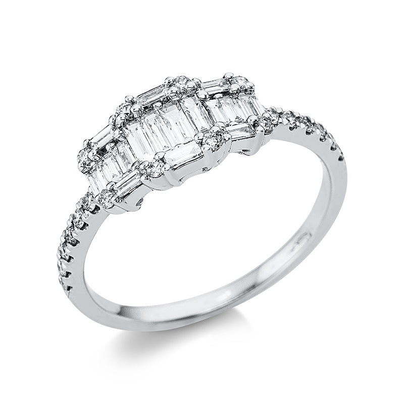 Mehrfachsteinbesatz Ring Weißgold 18kt 0,66ct