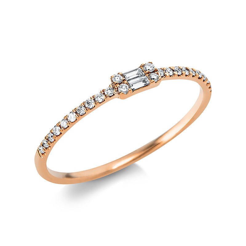 Modern Woman Ring Rotgold 18kt 0,11ct