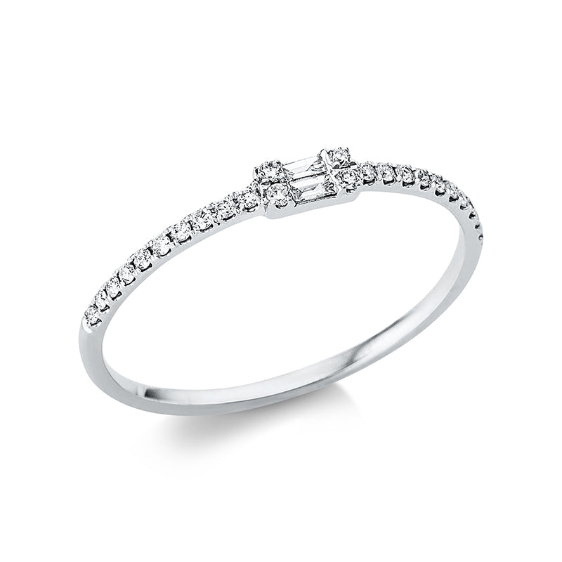 Baguette Ring Weißgold 18kt 0,12ct