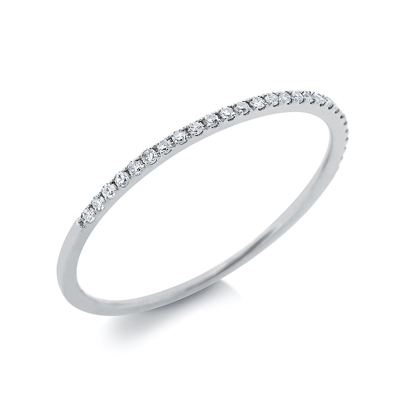 Memoire halb Ring Weißgold 18kt 0,08ct