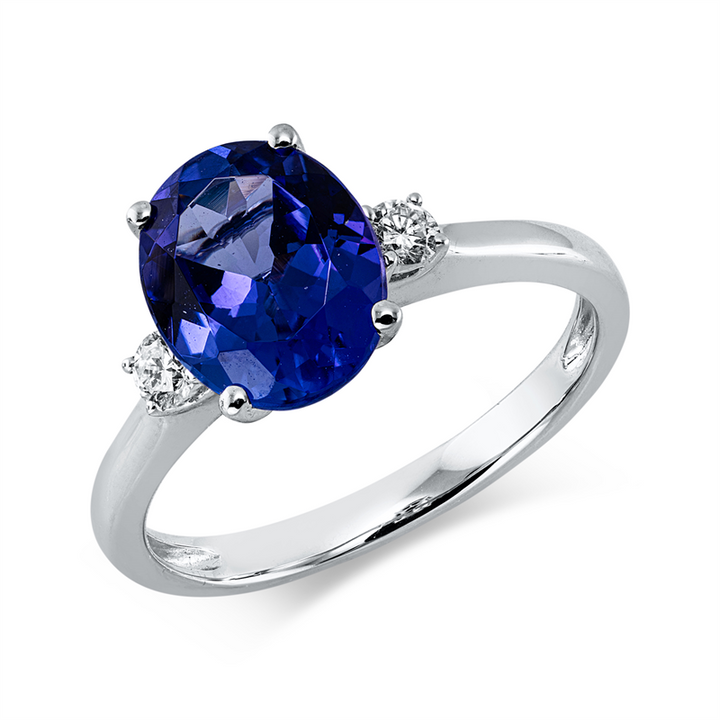 Farbstein Classic Ring Weißgold 14kt Ref-1AS92