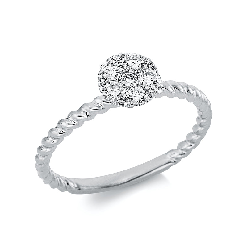 Illusion Classic Ring Weißgold 18kt 0,35ct