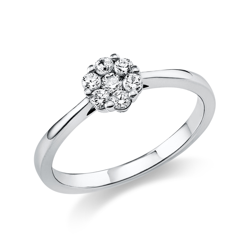Illusion Classic Ring Weißgold 18kt 0,26ct
