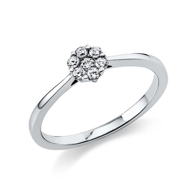 Illusion Classic Ring Weißgold 18kt 0,17ct