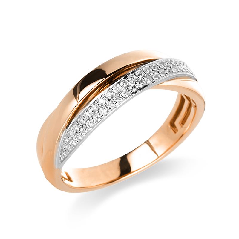 Modern Woman Ring Rotgold / Weißgold 18kt Ref-1B995