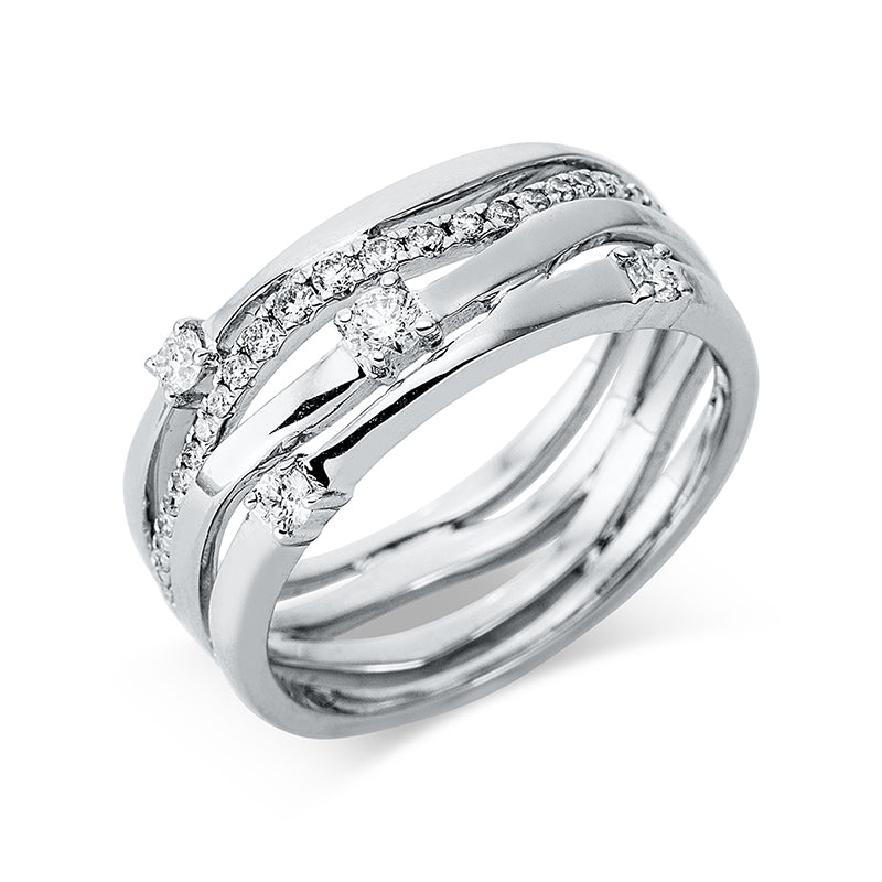 Modern Woman Ring Weißgold 18kt 0,39ct