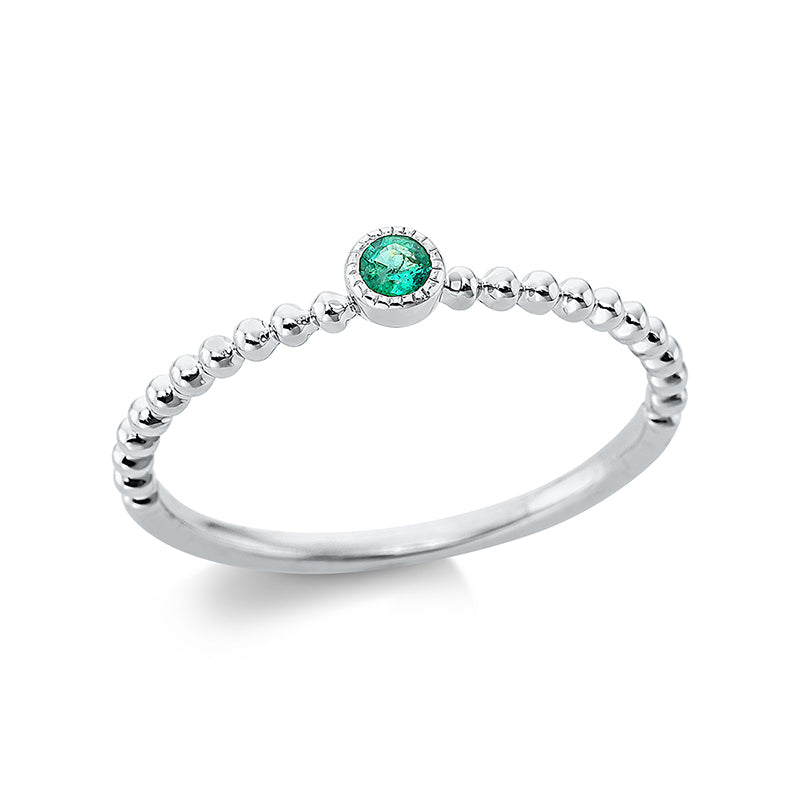 Farbstein Classic Ring Weißgold 18kt