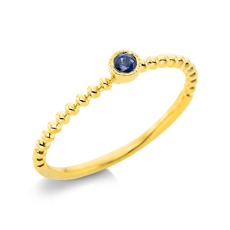 Farbstein Classic Ring Weißgold 18kt