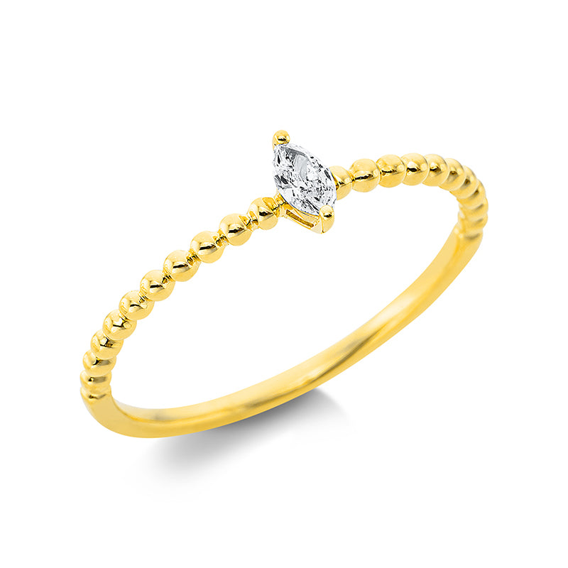 Solitaire Ring Gelbgold 18kt Ref-1BF08