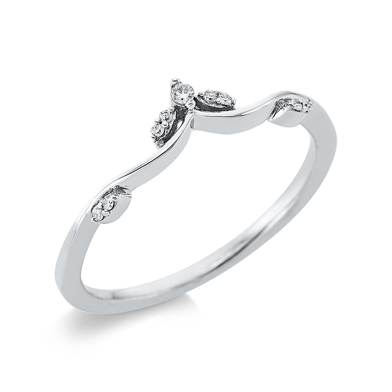 Modern Woman Ring Weißgold 18kt 0,04ct