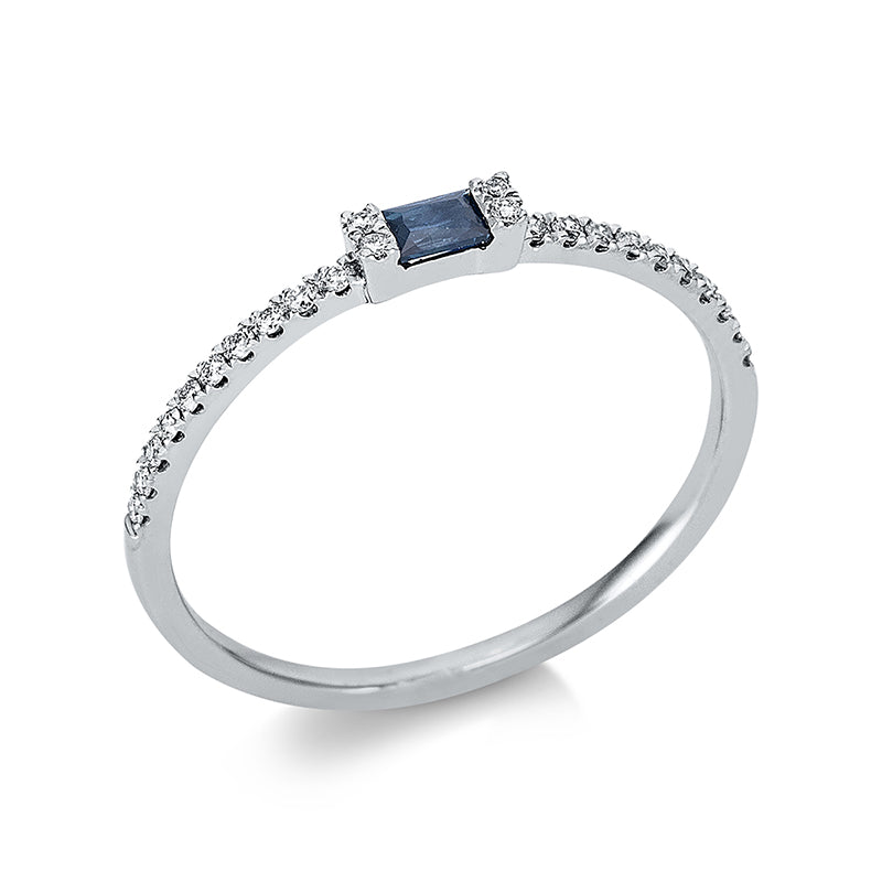 Farbstein Classic Ring Weißgold 18kt 0,09ct