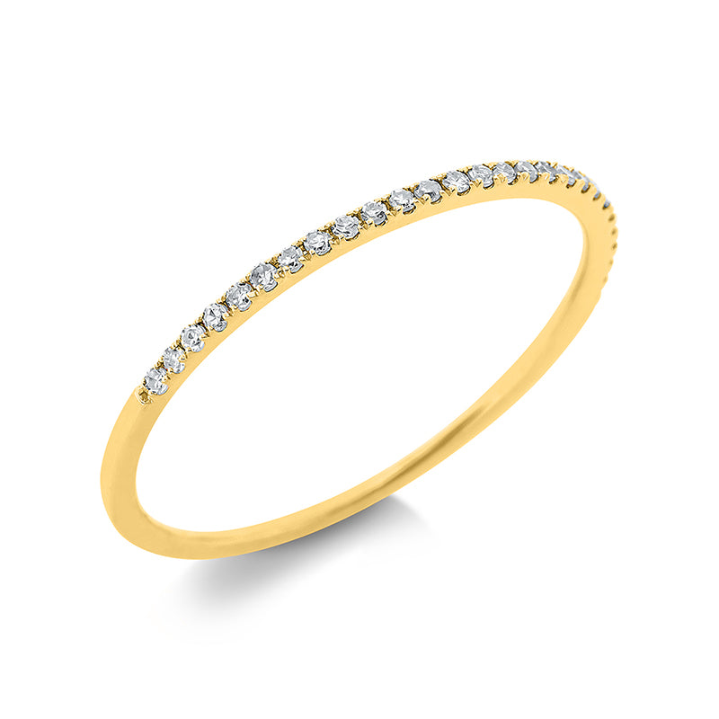 Memoire halb Ring Weißgold 18kt 0,08ct