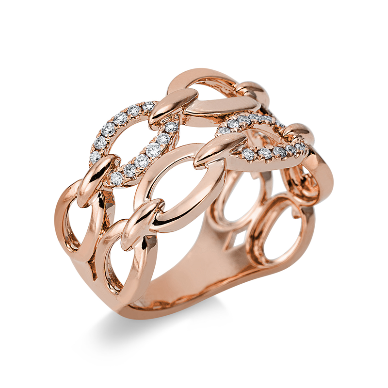 Modern Woman Ring Rotgold 18kt 0,22ct