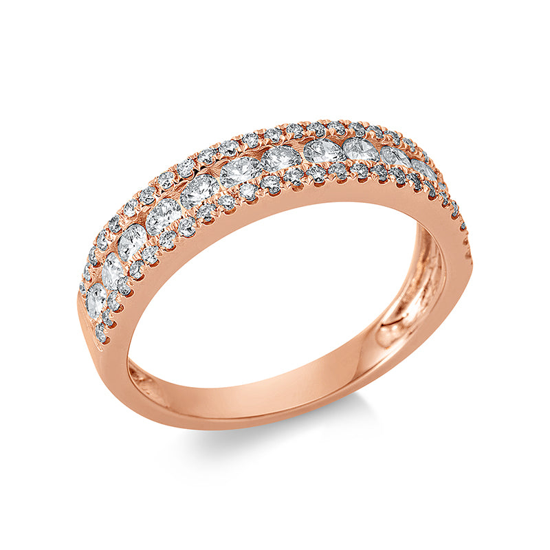 Modern Woman Ring Rotgold 18kt 0,76ct