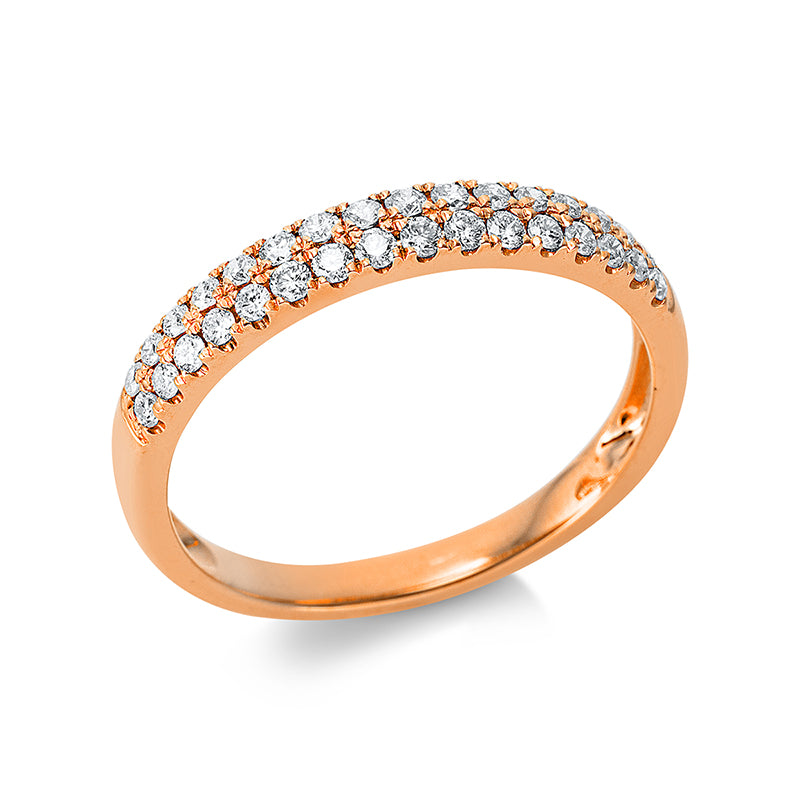Memoire halb Ring Rotgold 18kt 0,31ct