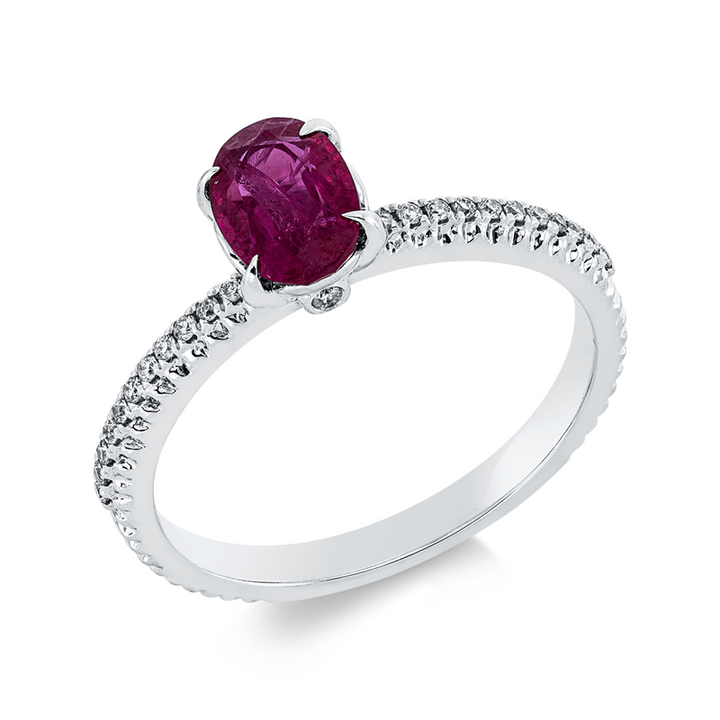 Farbstein Classic Ring Weißgold 18kt Ref-1BZ42