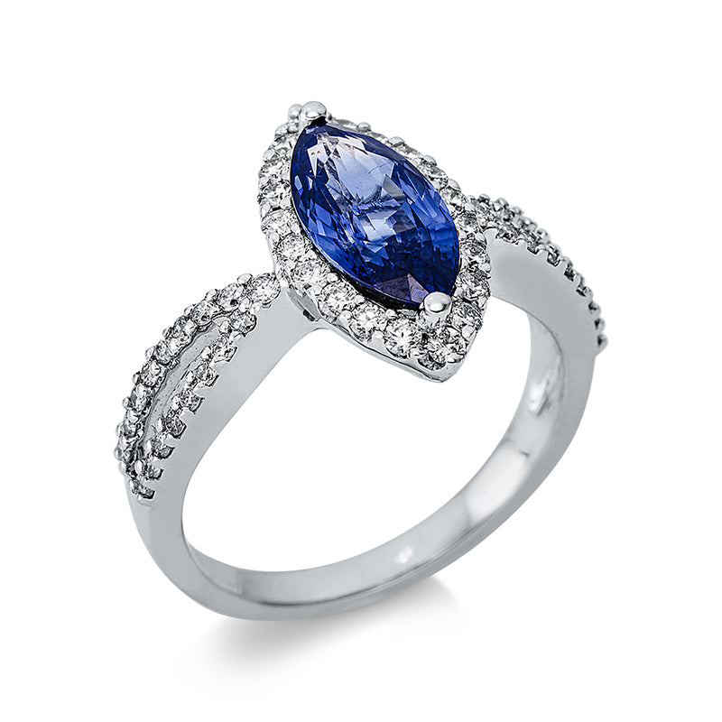 Farbstein Classic Ring Weißgold 18kt 0,5ct