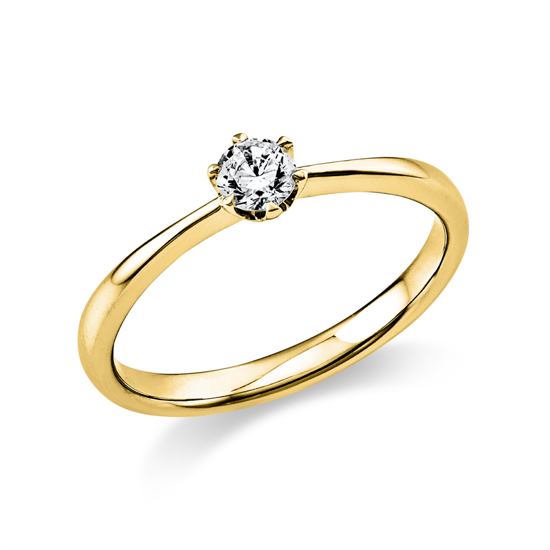 Solitaire Ring Weißgold 18kt 0,2ct