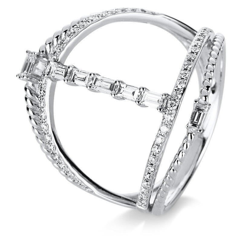 Baguette Ring Weißgold 14kt Ref-1C702
