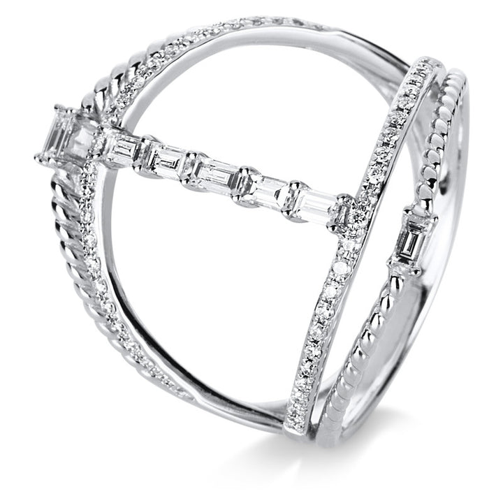 Baguette Ring Weißgold 14kt Ref-1C702