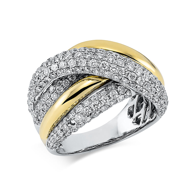 Criss Cross Ring Weißgold / Gelbgold 18kt 2,09ct