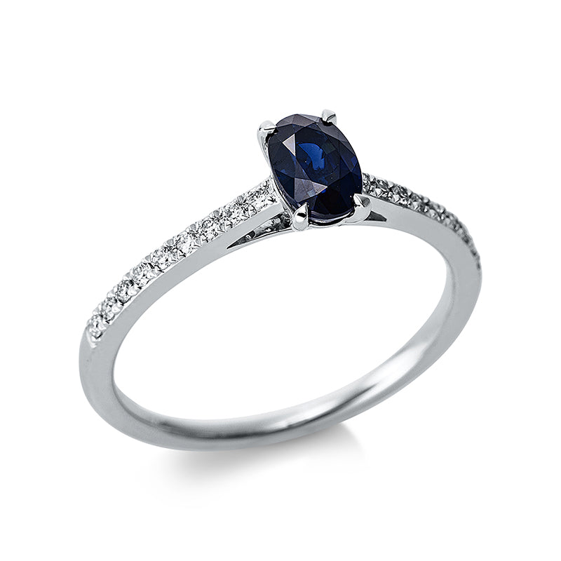 Farbstein Classic Ring Weißgold 18kt Ref-1CB67