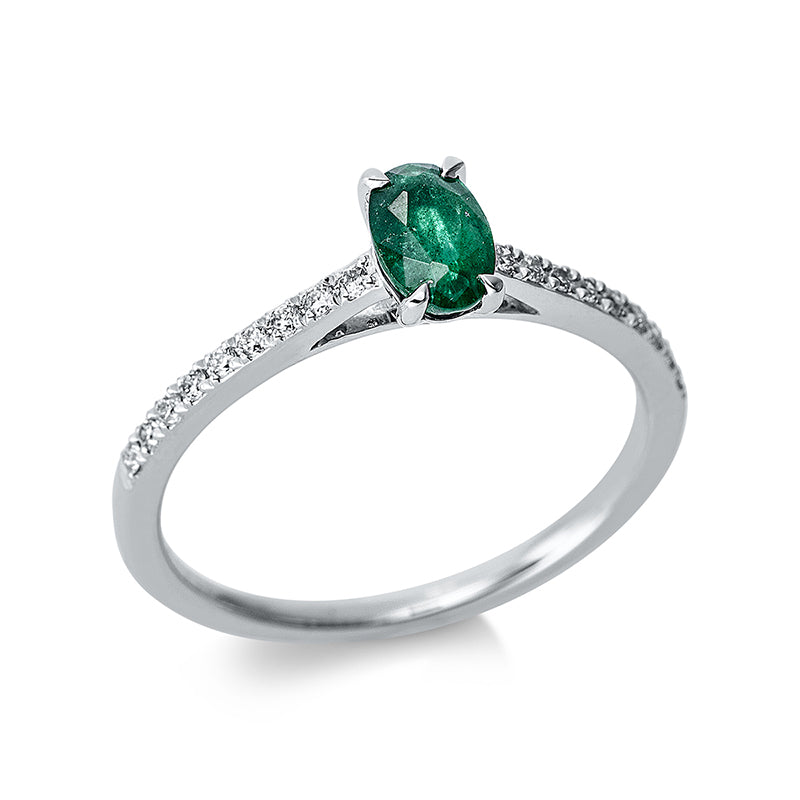 Farbstein Classic Ring Weißgold 18kt Ref-1CB68