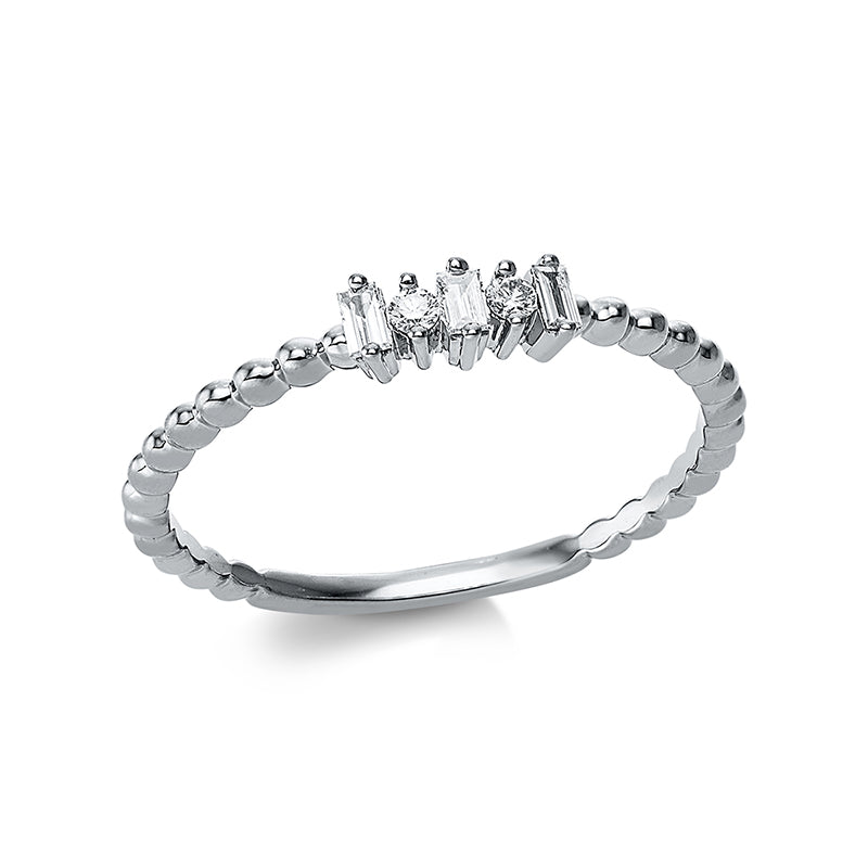 Baguette Ring Weißgold 18kt 0,08ct