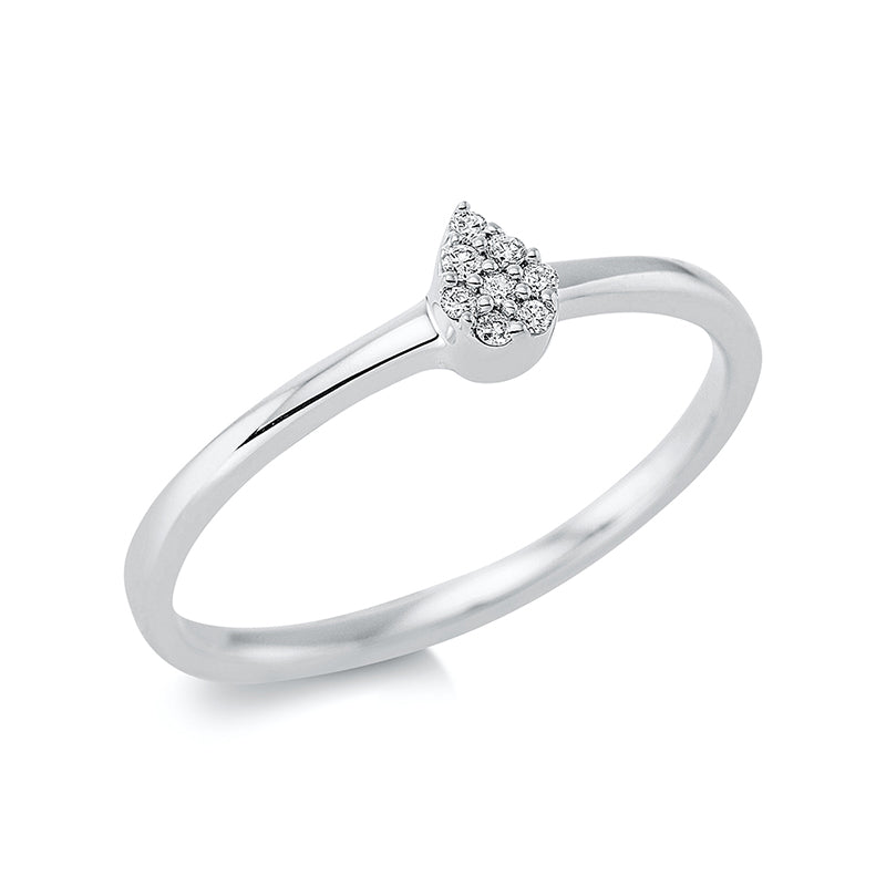 Illusion Classic Ring Weißgold 18kt 0,04ct