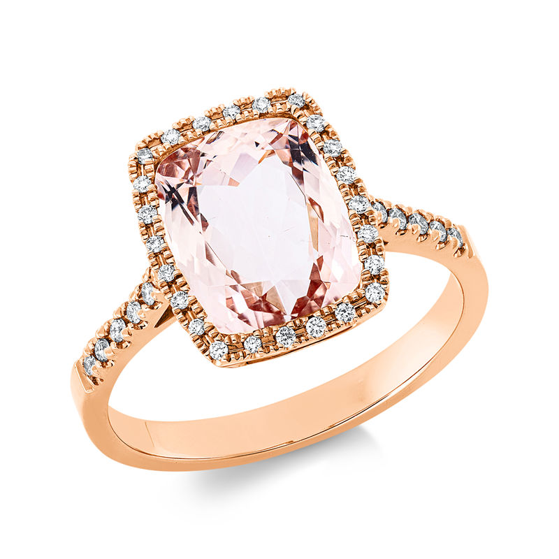 Farbstein Fashion Ring Rotgold 18kt 0,17ct