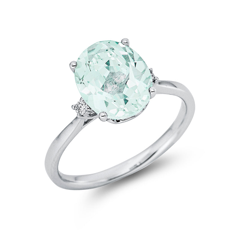 Farbstein Fashion Ring Weißgold 18kt 0,04ct