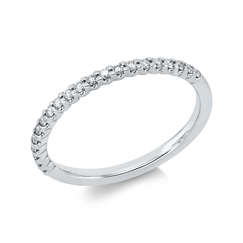Memoire halb Ring Weißgold 18kt 0,19ct