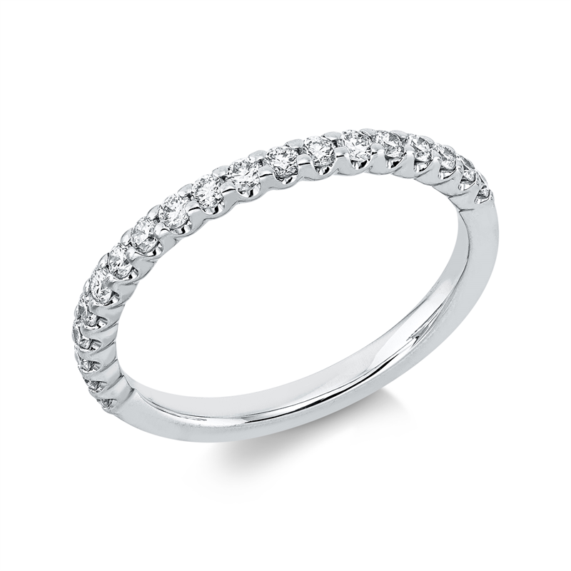 Memoire halb Ring Weißgold 18kt 0,36ct