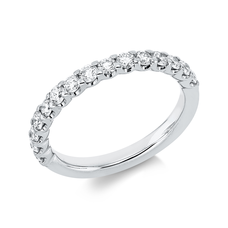 Memoire halb Ring Weißgold 18kt 0,7ct