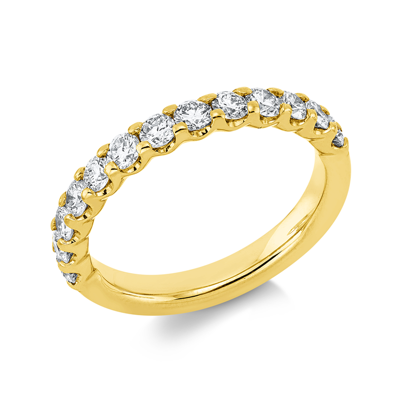 Memoire halb Ring Weißgold 18kt 0,88ct