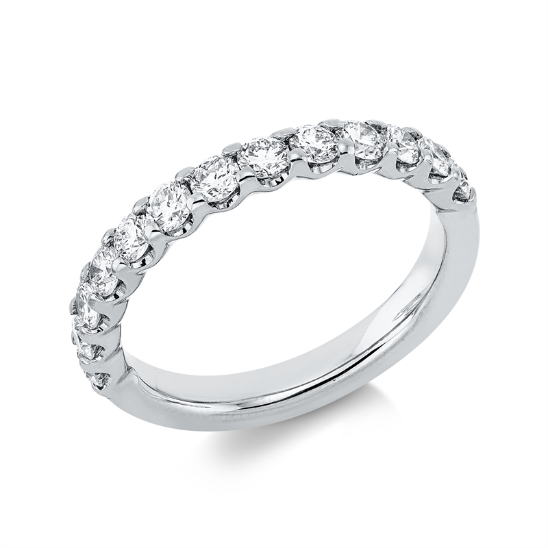 Memoire halb Ring Weißgold 18kt 0,88ct