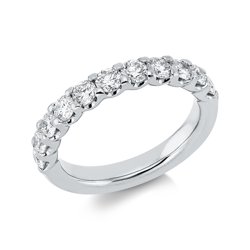 Memoire halb Ring Weißgold 18kt 1,13ct